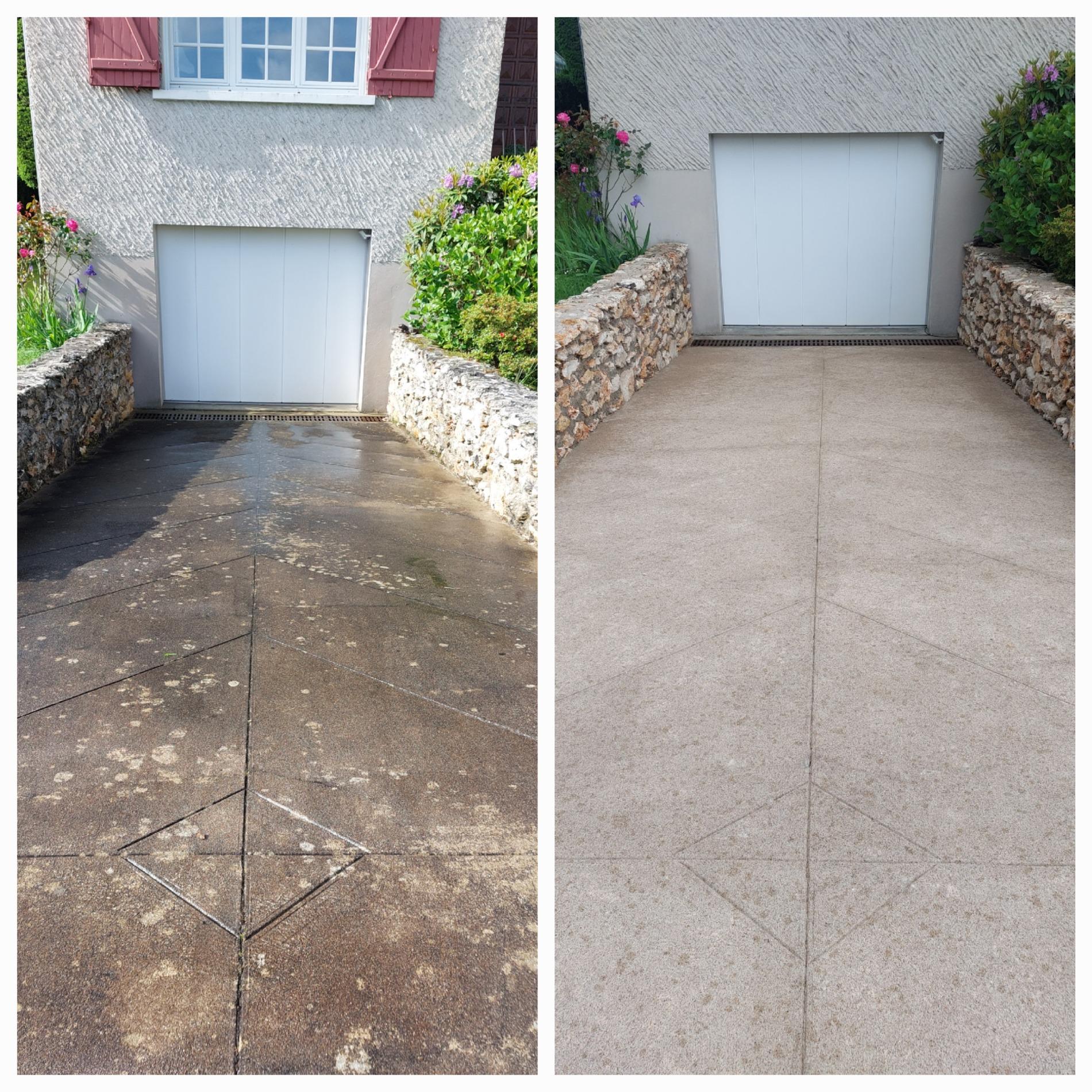 Nettoyage dallage exterieur - allée de garage