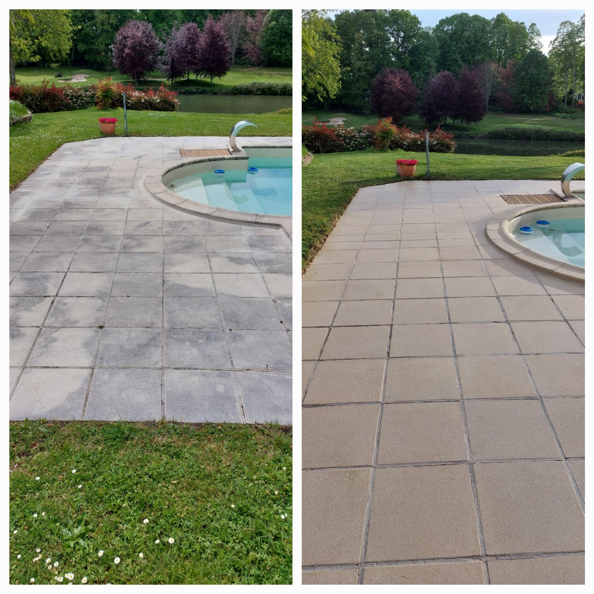 Nettoyage de terrasse et dallage extérieur